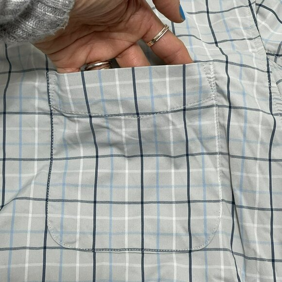 Duluth Button Dress Shirt Men 2XL Checker Plaid Preppy Workwear Casual Modern - Picture 7 of 11